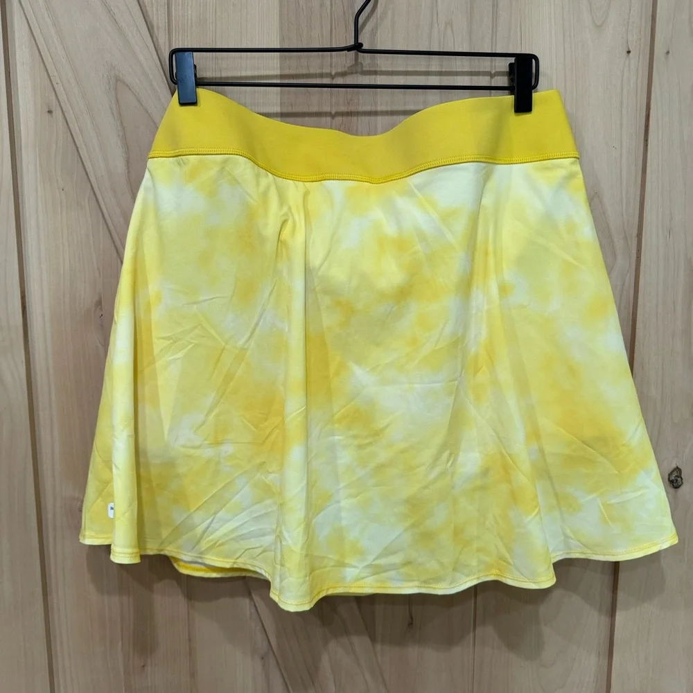 PUMA Golf Pwrshape Skirt Skort Yellow Tie Dye Size XXL 2XL NEW WITH TAGS! POCKET - Picture 2 of 15